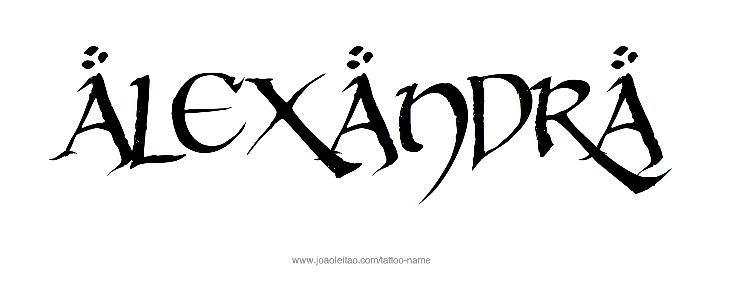 Имя Александра красивым шрифтом